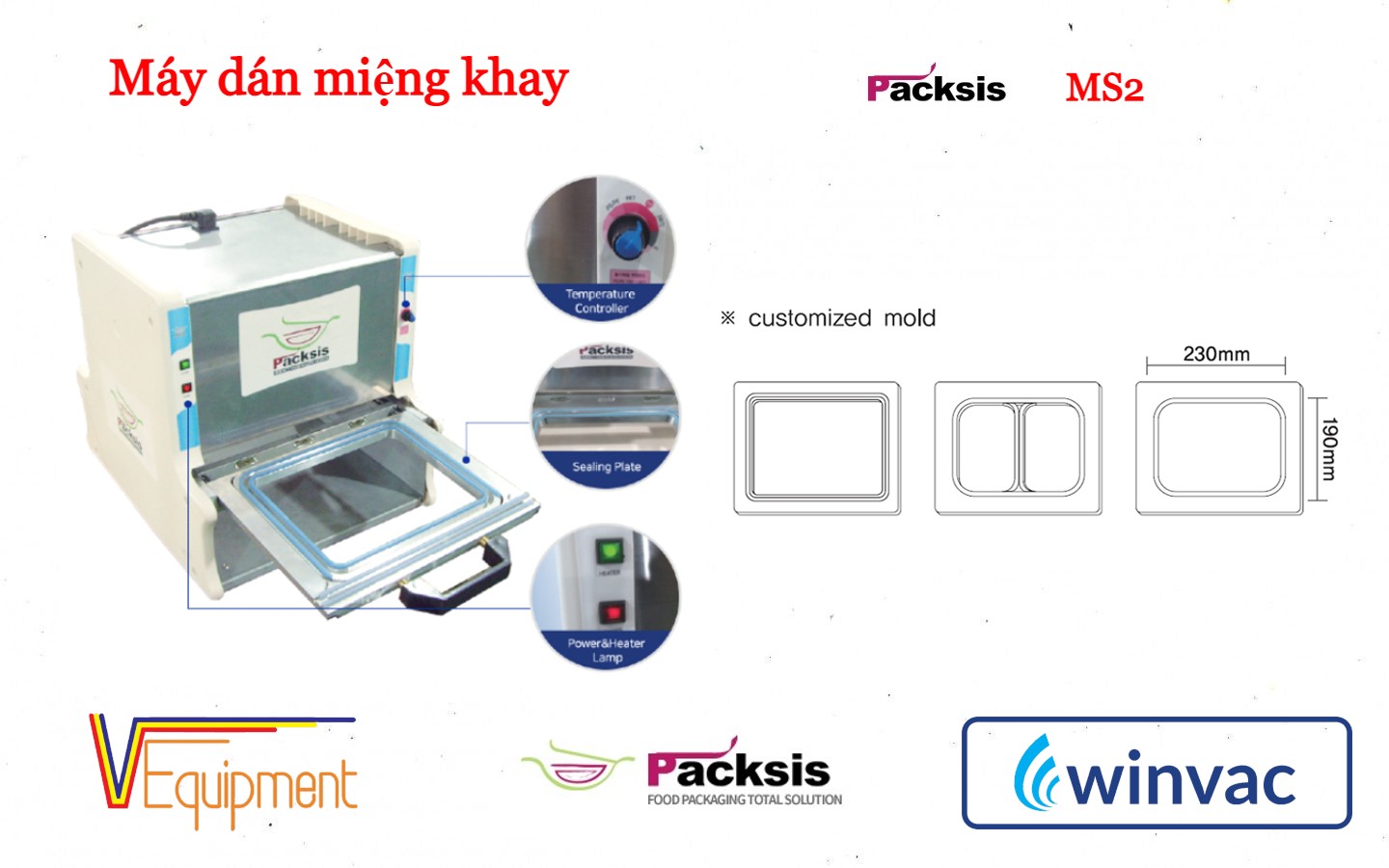 MÁY DÁN KHAY PACKSIS MS2