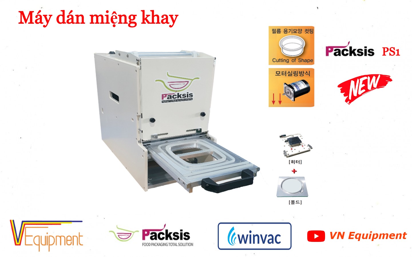 Máy dán khay PS1 Packsis