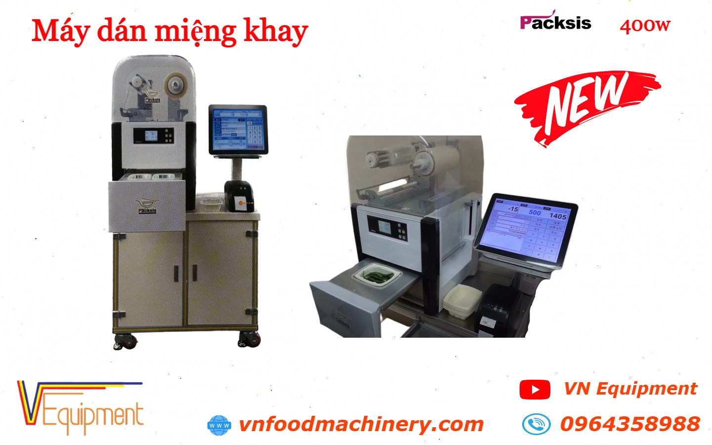 MÁY DÁN KHAY TỰ ĐỘNG PACKSIS 400W
