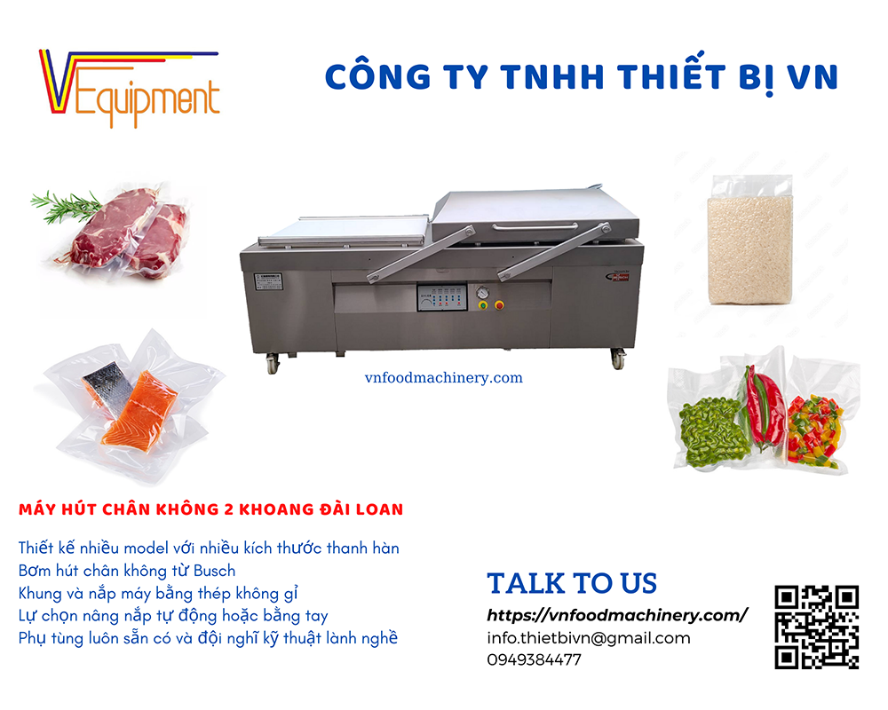 MÁY HÚT CHÂN KHÔNG HAI KHOANG ĐÀI LOAN