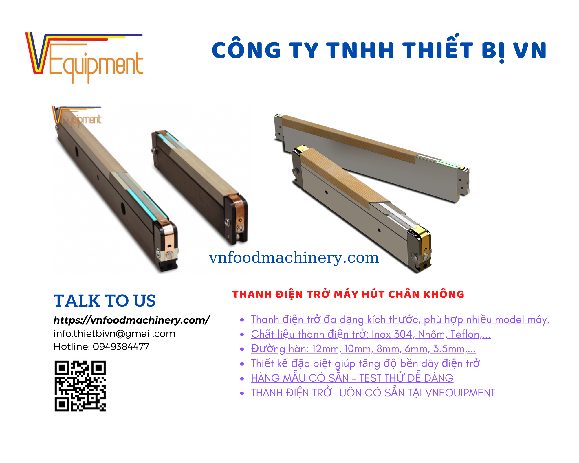 THANH HÀN NHIỆT MÁY HÚT CHÂN KHÔNG